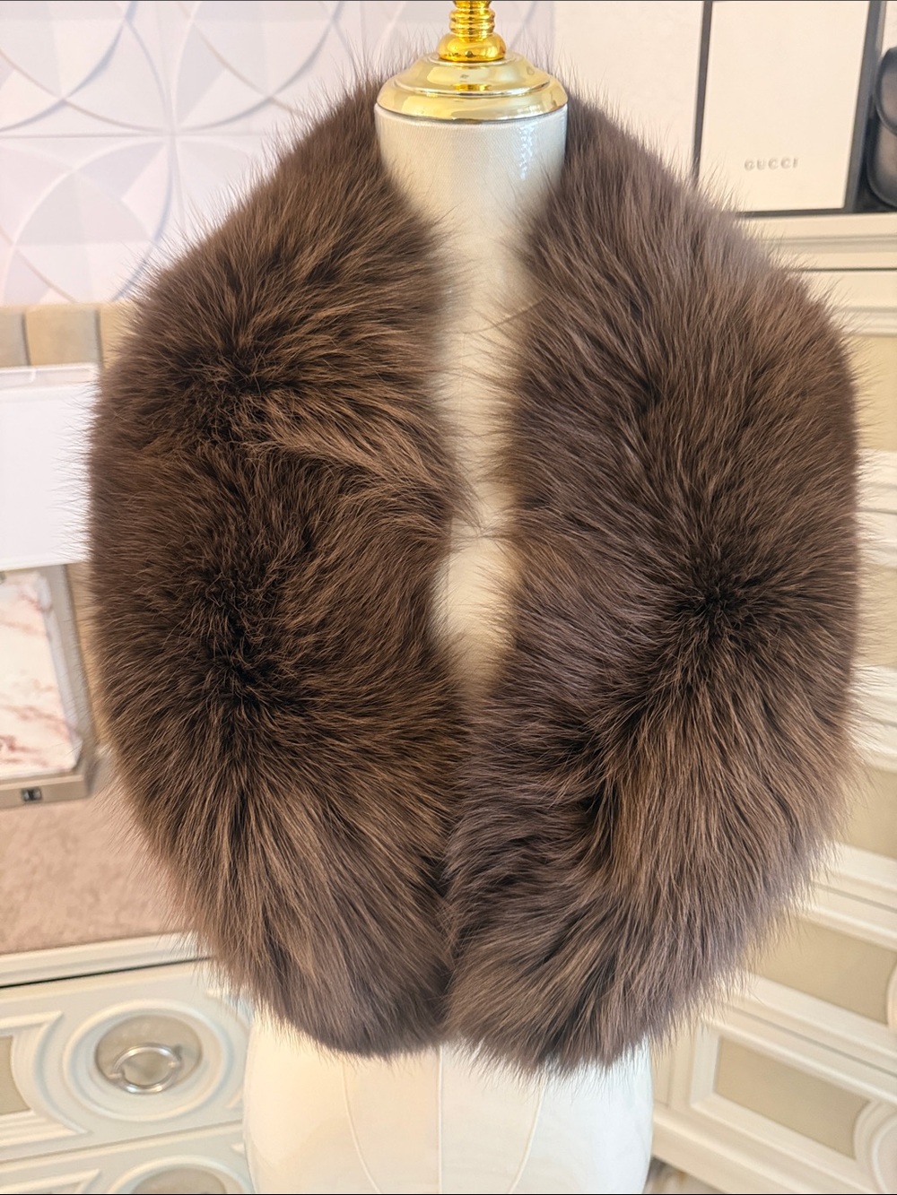 Real Fox fur collar scarf